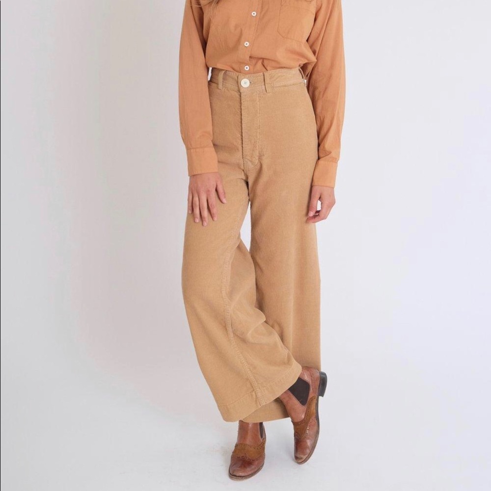 NWOT Jesse Kamm Palomino Corduroy Sailor Pants